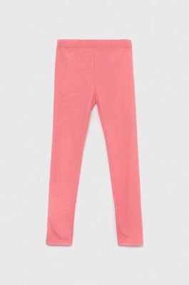 GAP legginsy dziecięce kolor różowy gładkie