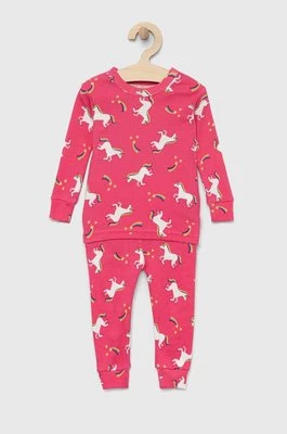 GAP piżama bawełniana dziecięca kolor różowy wzorzysta