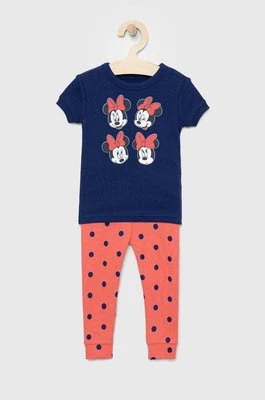 GAP piżama bawełniana dziecięca x Disney kolor granatowy wzorzysta