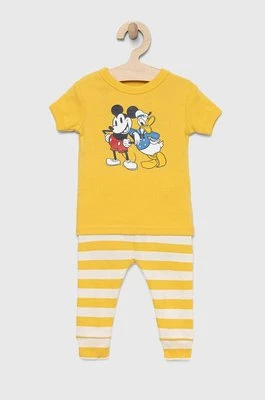 GAP piżama bawełniana dziecięca x Disney kolor żółty wzorzysta