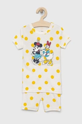 GAP piżama bawełniana dziecięca x Disney kolor żółty wzorzysta