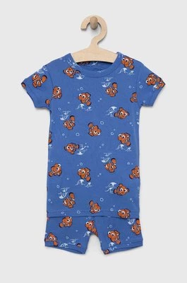 GAP piżama bawełniana dziecięca x Pixar kolor niebieski wzorzysta