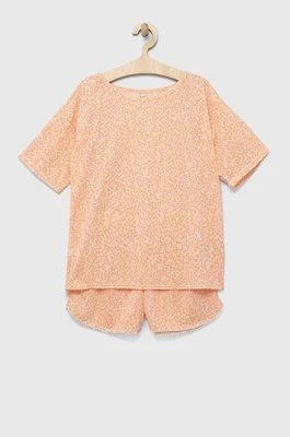 GAP piżama dziecięca kolor pomarańczowy wzorzysta