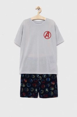 GAP piżama dziecięca x Marvel kolor szary wzorzysta