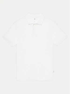 Gap Polo 404943-01 Biały Regular Fit