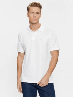 Gap Polo 586306-05 Biały Regular Fit