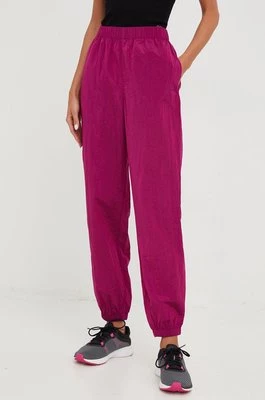 GAP spodnie dresowe damskie kolor fioletowy gładkie