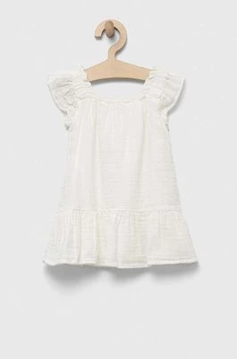 GAP sukienka bawełniana dziecięca kolor biały mini rozkloszowana