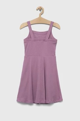 GAP sukienka bawełniana dziecięca kolor fioletowy mini rozkloszowana