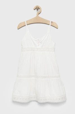 GAP sukienka dziecięca kolor biały mini rozkloszowana