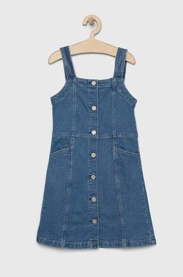 GAP sukienka jeansowa dziecięca kolor niebieski mini rozkloszowana
