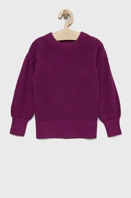 GAP sweter bawełniany dziecięcy kolor fioletowy lekki