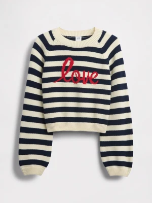 GAP Sweter w kolorze beżowo-granatowym rozmiar: 116/122