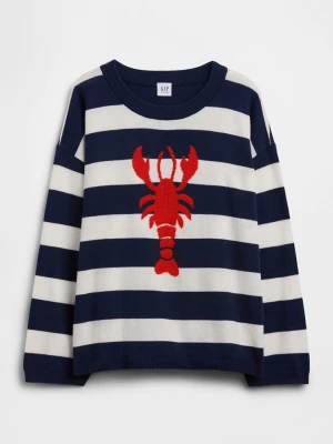 GAP Sweter w kolorze biało-granatowym rozmiar: 164 / 170