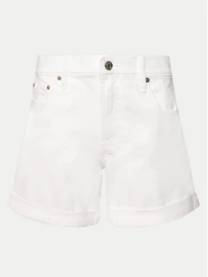 Gap Szorty jeansowe 607134-00 Biały Slim Fit