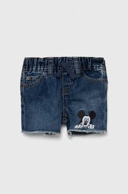 GAP szorty jeansowe dziecięce kolor granatowy z aplikacją regulowana talia