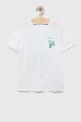 GAP t-shirt bawełniany dziecięcy kolor biały z nadrukiem