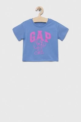 GAP t-shirt dziecięcy kolor niebieski