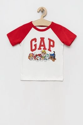 GAP t-shirt dziecięcy x Paw Patrol kolor czerwony z nadrukiem