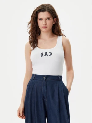 Gap Top 585421-01 Biały Slim Fit