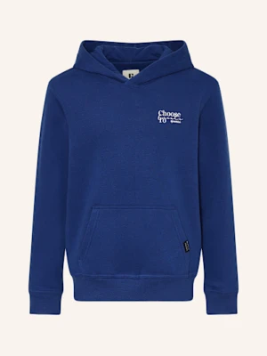 Garcia Bluza Z Kapturem blau