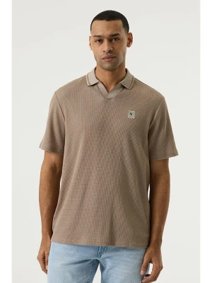Garcia Koszulka polo w kolorze jasnobrązowym rozmiar: XL