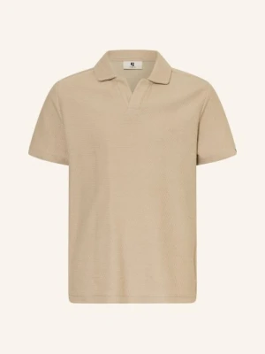 Garcia Koszulka Polo Z Pikowanym Wzorem beige