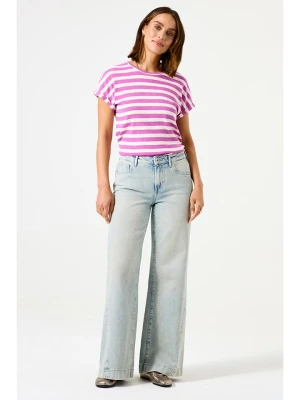 Garcia Koszulka w kolorze biało-różowym rozmiar: XS