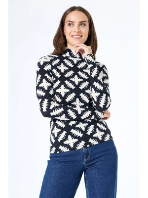 Garcia Koszulka w kolorze czarno-kremowym rozmiar: M