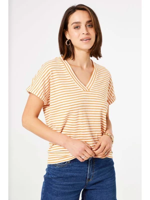 Garcia Koszulka w kolorze pomarańczowo-białym rozmiar: XS