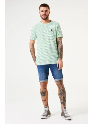 Garcia Koszulka w kolorze zielono-granatowo-białym rozmiar: S