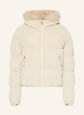 Garcia Kurtka Pikowana Z Obszyciem Sztucznym Futrem beige