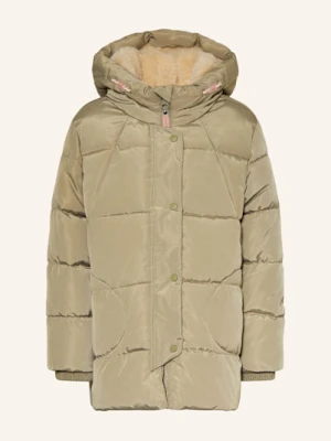 Garcia Kurtka Pikowana Z Obszyciem Sztucznym Futrem gruen