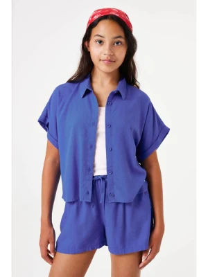 Garcia Lniana bluzka w kolorze niebieskim rozmiar: 140/146