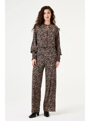 Garcia Spodnie w kolorze beżowo-czarnym rozmiar: S