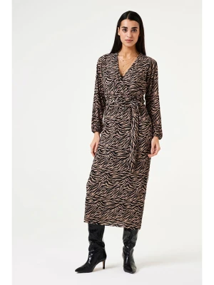 Garcia Sukienka w kolorze beżowo-czarnym rozmiar: L