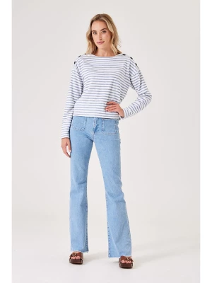 Garcia Sweter w kolorze błękitno-białym rozmiar: XL