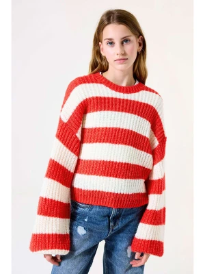 Garcia Sweter w kolorze czerwono-kremowym rozmiar: 176
