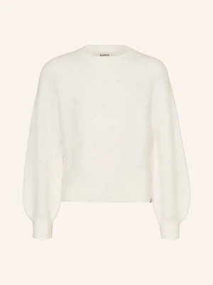Garcia Sweter Z Cekinami weiss KREMOWY