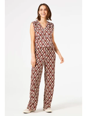 Garcia Top w kolorze czerwono-kremowo-brązowym rozmiar: M
