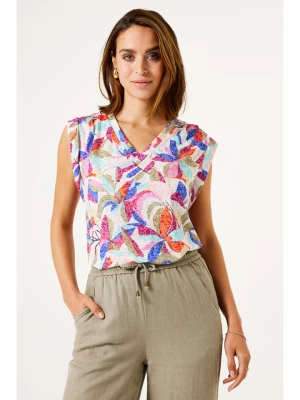 Garcia Top w kolorze kremowym ze wzorem rozmiar: XL