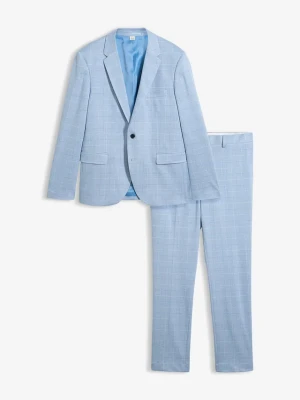 Garnitur 2-częściowy z komfortowego materiału ze stretchem, modern fit BonPrix niebieski