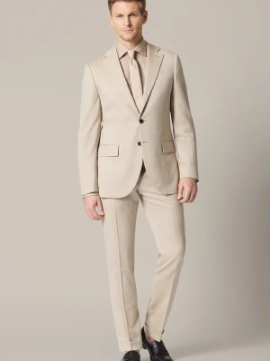 Garnitur Beżowy Wełniany z Regulowanym Pasem Barakaldo Lancerto