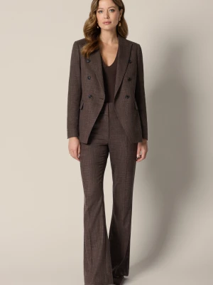 Garnitur Damski Brązowy z Dzwonami Lancerto