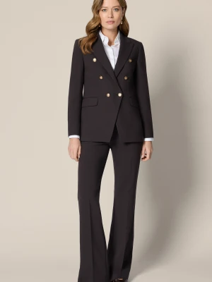 Garnitur Damski Brązowy z Dzwonami Lancerto