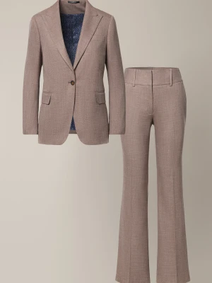 Garnitur Damski Jasnobrązowy z Dzwonami Lancerto