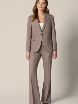 Garnitur Damski Jasnobrązowy z Dzwonami Lancerto