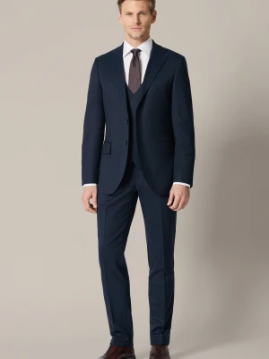 Garnitur Granatowy Wełniany z Elastycznym Pasem Cabra Lancerto