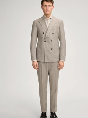 Garnitur Heazy-Rennet w kolorze beżowym, we wzór Joop