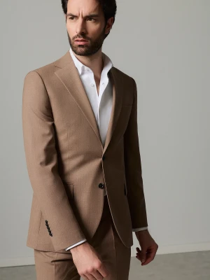 Garnitur Jasnobrązowy Wełniany z Elastycznym Pasem Leganes Lancerto